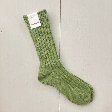 homspun コットンウール リブソックス