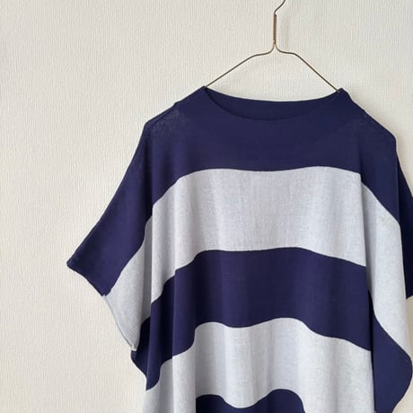 NATURAL LAUNDRY　ハイツイストボーダー ブロックプルオーバー
