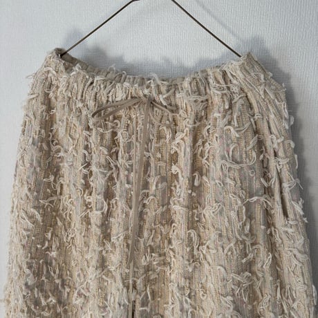 qiri   mineral gather wide pants ・ライトベージュ