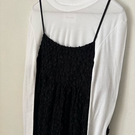 yuni コットンレーヨンナイロン hana dot jacquard camisole one piece
