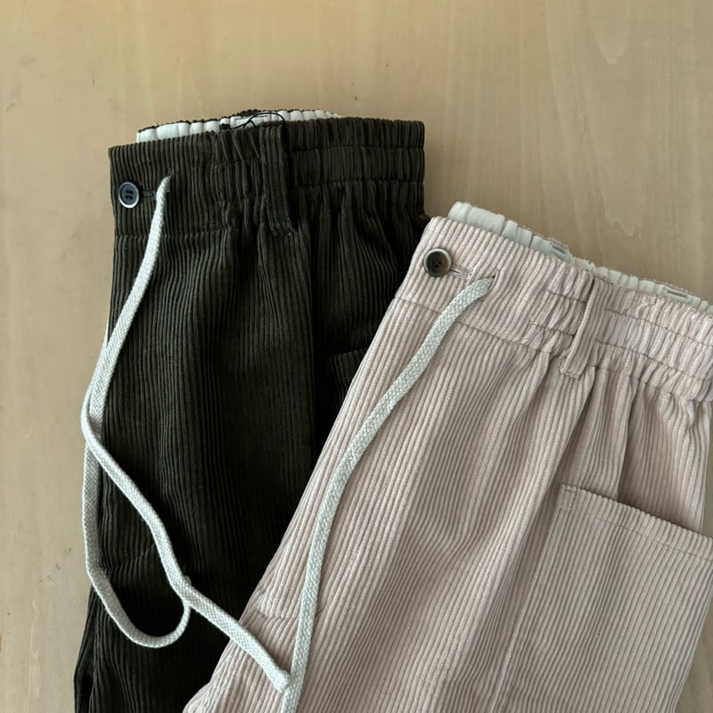 atelier naruse コットンコーデュロイバルーンパンツ khaki | itonow