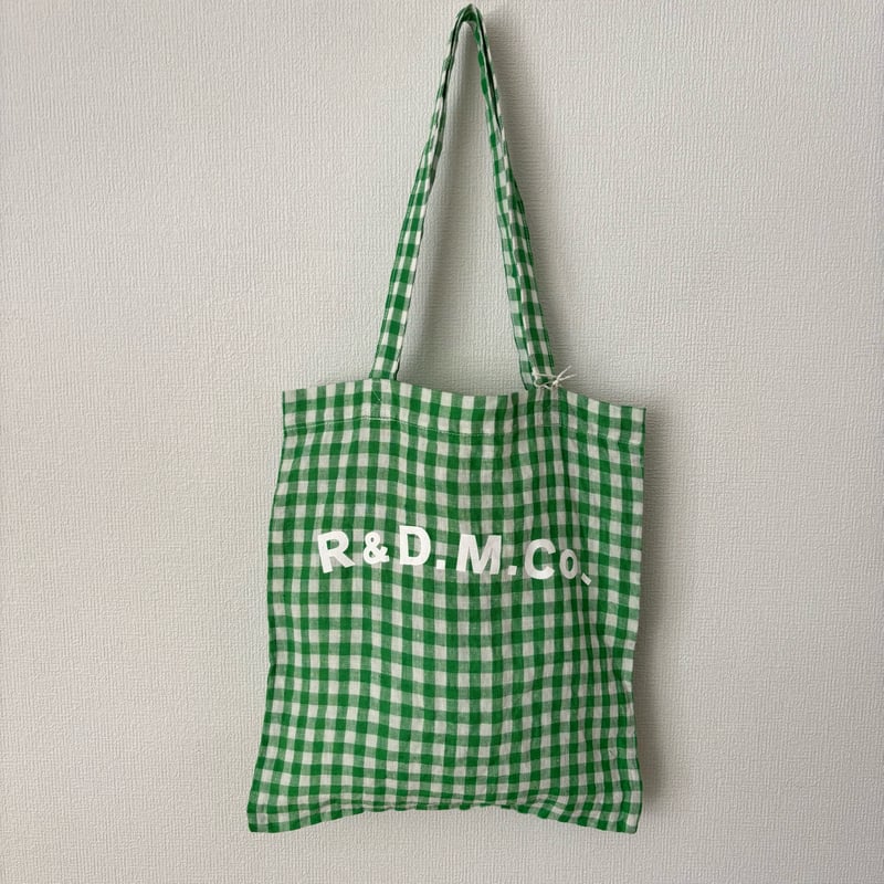 オールドマンズテーラー LINEN GINGHAM CHECKI TOTE BAG・Green