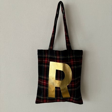 オールドマンズテーラー WOOL TARTAN  CHECK TOTE BAG・Black Stewart
