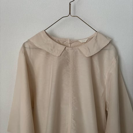 koton コットンシルクフラットカラーブラウス