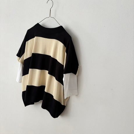 NATURAL LAUNDRY　ハイツイストボーダー ブロックプルオーバー