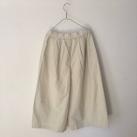 Hands of creation 強撚ポプリンSIL ダブルワッシャーキュロットパンツ