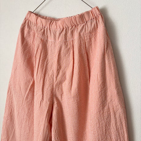 NATURAL LAUNDRY サッカーギンガムチェック エッグパンツ