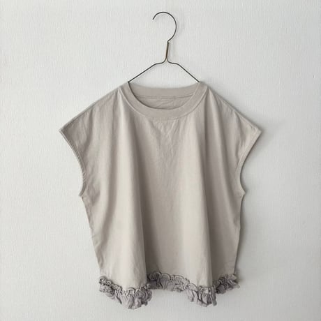Hands of creation USAコットン ヘムフリルTシャツ