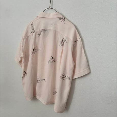 OUVERT　レーヨンちりめんナチュラルトリプルワッシャー オープンカラーシャツ