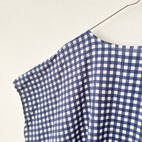 somewearclothing  2wayワンピース　ネイビーギンガム