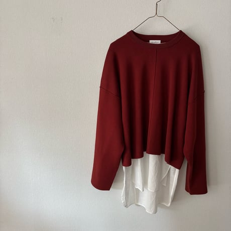 yuni  コットンスムース short knit pull over