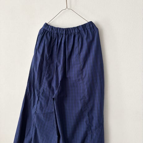 raha　edodaki gingham check flare wide pants