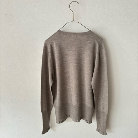 homspun 梳毛12G クルーネックカーディガン