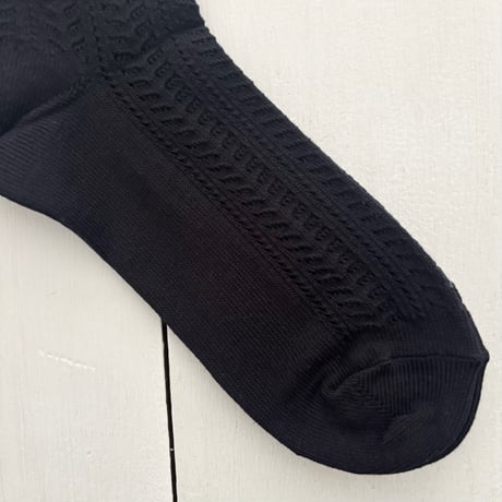 homspun 綿コーマ レースソックス