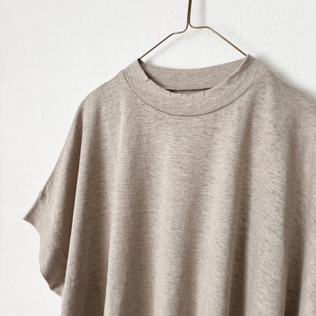 TISSU  リバイバルリネン モックネックドルマンTシャツ