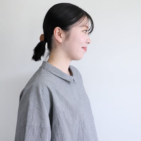 kiki to kiki コットン細チェック ブラウス