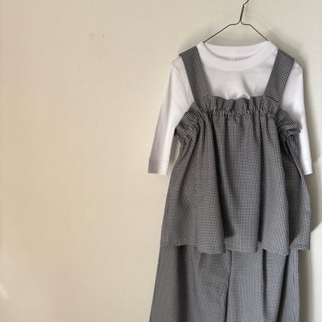 yuni washable  wool ギンガムチェック ビスチェ