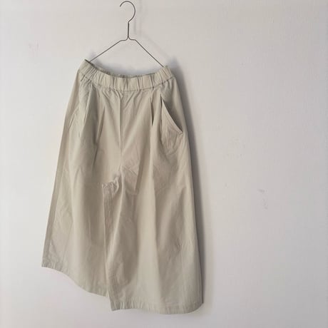 Hands of creation 強撚ポプリンSIL ダブルワッシャーキュロットパンツ