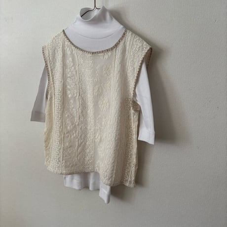 qiri   lasew ノースリーブ blouse