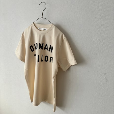 オールドマンズテーラー　OMT PRINT CREW NECK SHORT SLEEB TEE ・ NATURAL×BLK