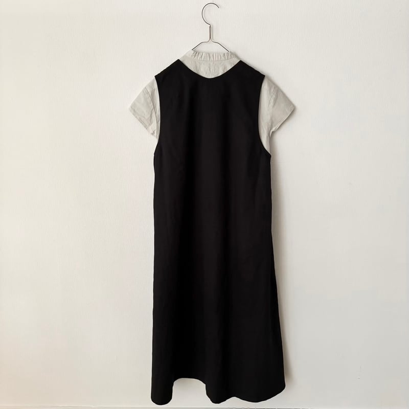 OUVERT 60/-ツイルF-COLD 深Vネックノースリーブワンピース | itonowa