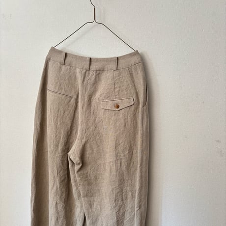 atelier naruse　In Formal series linen tuck pants・beige