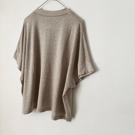 TISSU  リバイバルリネン モックネックドルマンTシャツ