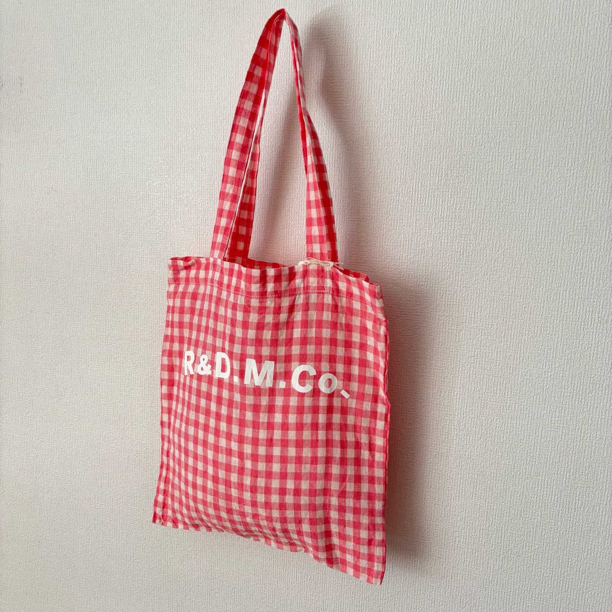 R&D.M.Co. ピンクトートバッグ R&D.M.Co- tote bag（S/ファスナー付き） | zakkayaline