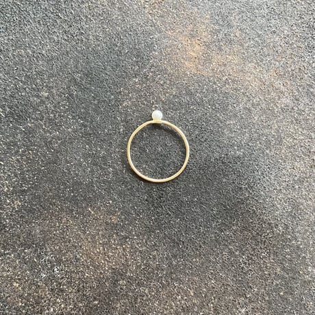mamelon×itonowa Life  line pearl  ring