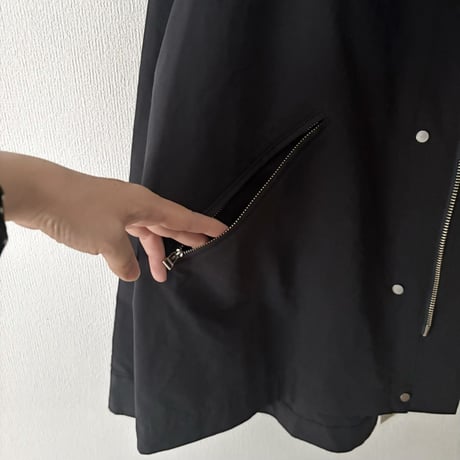 OUVERT ポリエステルナイロン 割繊ウェザーヴィンテージタンブラー撥水加工フーディージャケット
