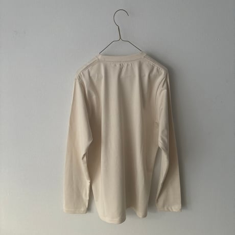 オールドマンズテーラー　OMT RUBBER PRINT CREW NECK  LONG SLEEB TEE ・ NATURAL ×BLK