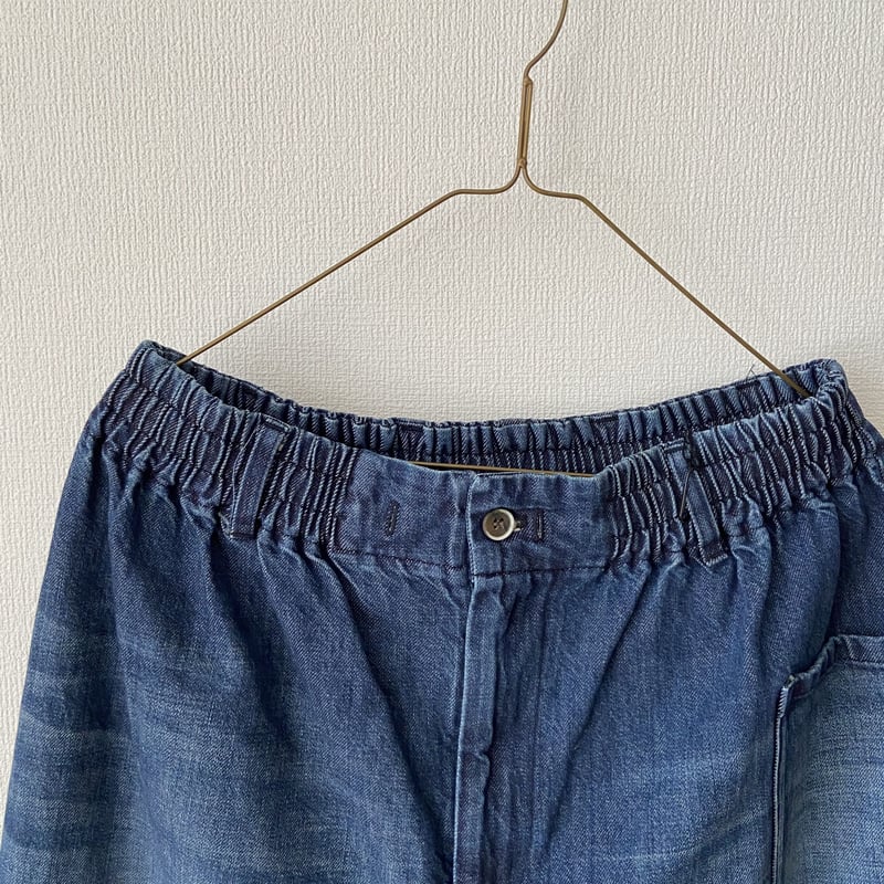 最終価格　アトリエナルセ コットンデニム　バルーンパンツ　白 cotton denim balloon pants / off white - atelier naruse