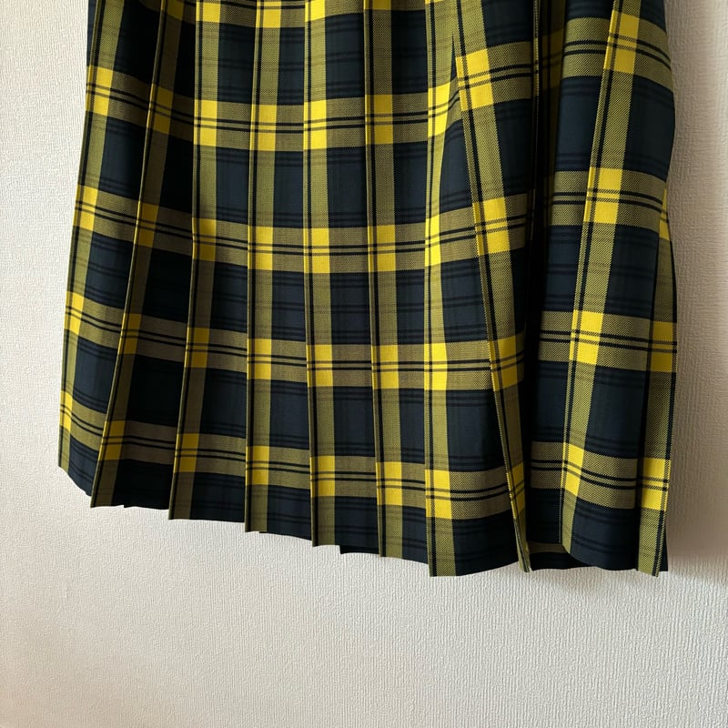 yuni wool polyester チェックプリーツスカート | itonowa Life