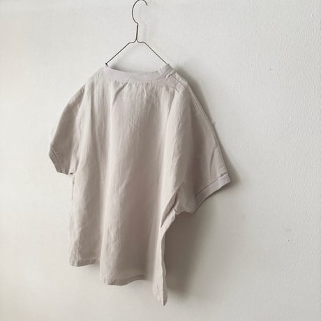 OUVERT　強撚コットン×リネン交織ビエラ スローシャツ