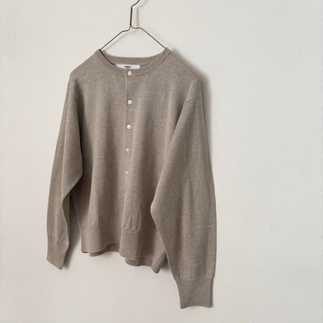 UNIVERSAL TISSU French Pure Linen クルーネック カーディガン