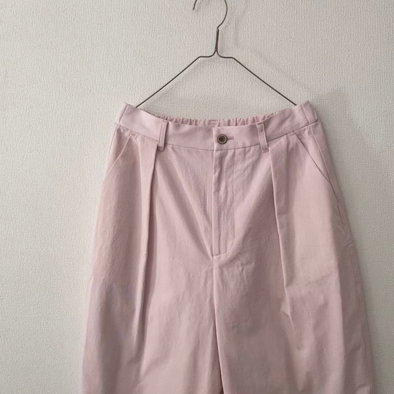 atelier naruse コットンツイルタックパンツ・ピンク | itonowa Li