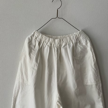 homspun 10オンスデニムギャザーパンツ ・ホワイト