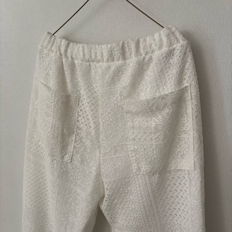 TISSU  パッチワークレース　ジョガーパンツ