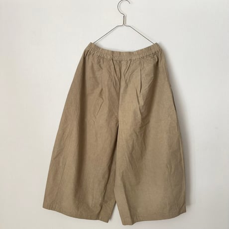Hands of creation コットンリネンタイプライター fanage 2タックキュロットパンツ