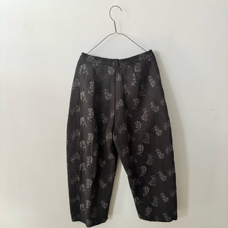 qiri   flower quilt jacquard pants