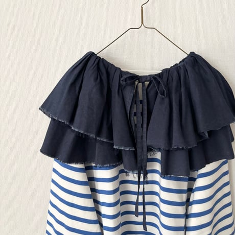 buoybuoy 綿サテンピグメント染 FRILL ショール