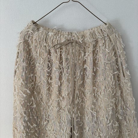 qiri   mineral gather wide pants ・ライトベージュ