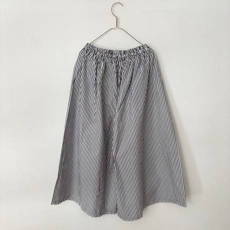 homspun コットンタイプライター キュロットパンツ・ストライプ