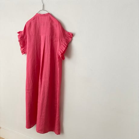 yuni 60/1 Linen gather sleeves ワンピース