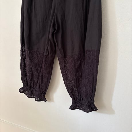 qiri   lasew gather pants・チャコール