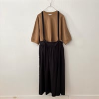 atelier naruse  コットンサスペンダースカート・ブラック