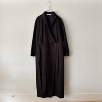 atelier naruse  コットンカシュクール オーバーオール・ブラック