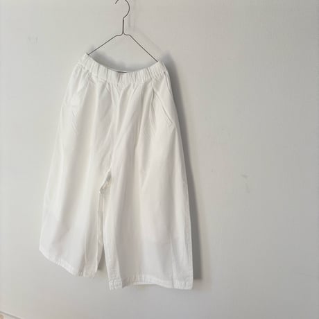 Hands of creation 強撚ポプリンSIL ダブルワッシャーキュロットパンツ