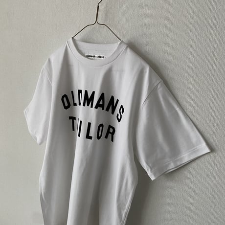 オールドマンズテーラー　OMT FLOCKY PRINT CREW NECK SHORT SLEEB TEE ・ WHT ×BLK