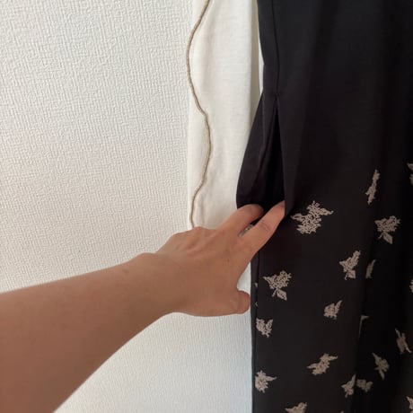qiri 金木犀 embroidery ジャンパースカート